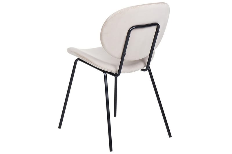 Set med 2 matstolar Luana - Beige, svart/Sammet - Möbler - Matplats - Matstol & köksstol