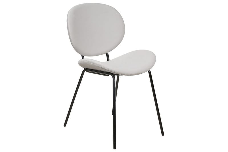 Set med 2 matstolar Luana - Grå, svart/Sammet - Möbler - Matplats - Matstol & köksstol