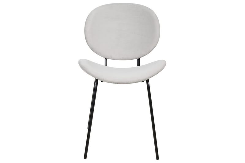 Set med 2 matstolar Luana - Grå, svart/Sammet - Möbler - Matplats - Matstol & köksstol