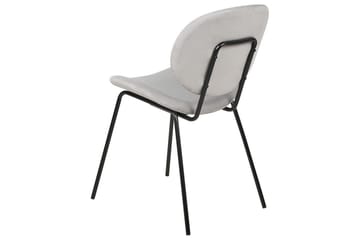 Set med 2 matstolar Luana - Grå, svart/Sammet - Möbler - Matplats - Matstol & köksstol