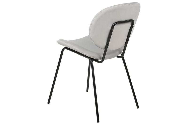 Set med 2 matstolar Luana - Grå, svart/Sammet - Möbler - Matplats - Matstol & köksstol