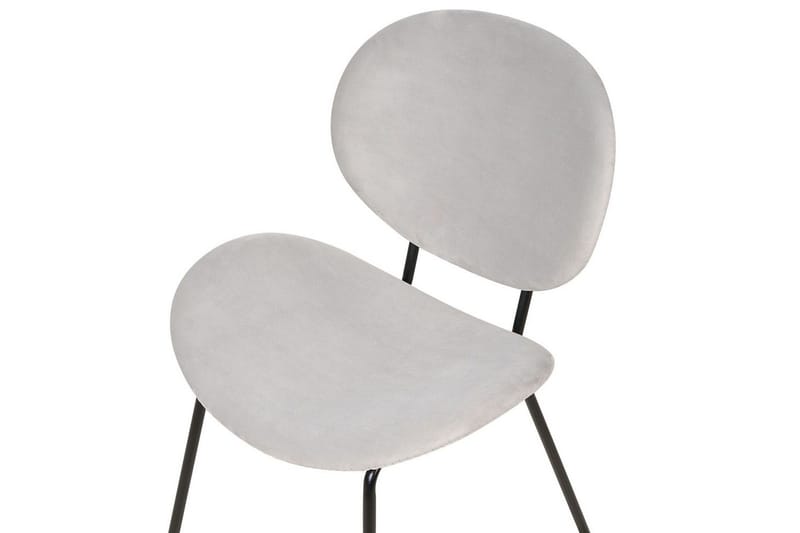 Set med 2 matstolar Luana - Grå, svart/Sammet - Möbler - Matplats - Matstol & köksstol