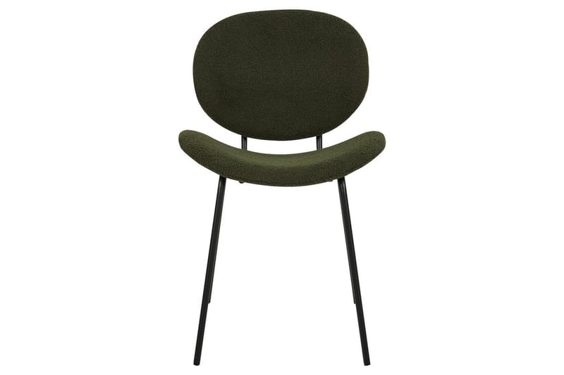 Set med 2 matstolar Luana - Grön, Svart/Bouclé - Möbler - Matplats - Matstol & köksstol