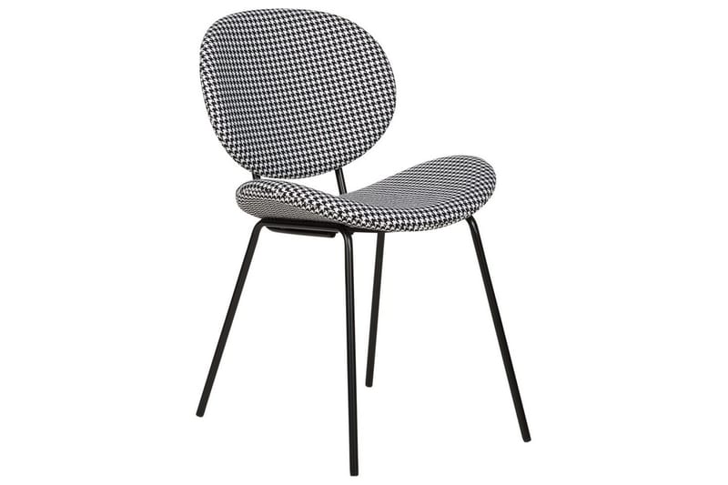 Set med 2 matstolar Luana - Svart, Vit/Polyester - Möbler - Matplats - Matstol & köksstol