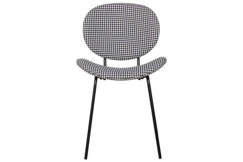 Set med 2 matstolar Luana - Svart, Vit/Polyester - Möbler - Matplats - Matstol & köksstol