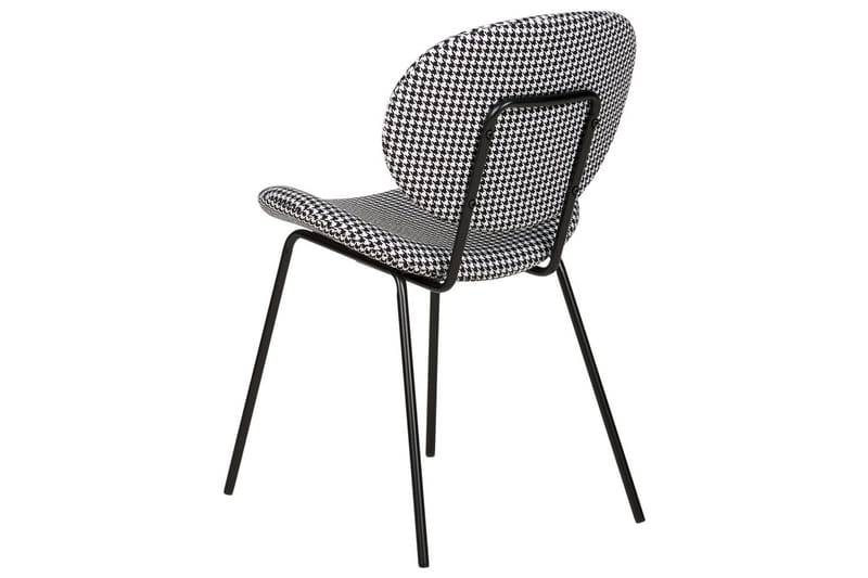 Set med 2 matstolar Luana - Svart, Vit/Polyester - Möbler - Matplats - Matstol & köksstol
