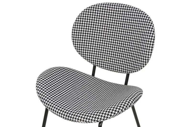 Set med 2 matstolar Luana - Svart, Vit/Polyester - Möbler - Matplats - Matstol & köksstol