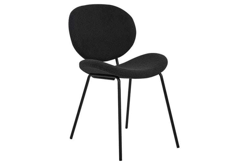 Set med 2 matstolar Luana - Svart/Bouclé - Möbler - Matplats - Matstol & köksstol