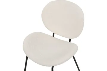 Set med 2 matstolar Luana - Vit, Svart/Bouclé - Möbler - Matplats - Matstol & köksstol