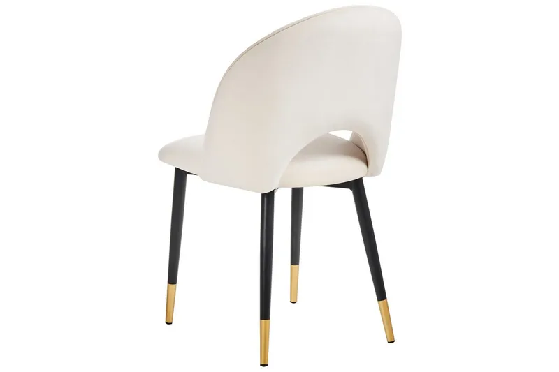 Set med 2 matstolar Magalia - Beige, svart, guld - Möbler - Matplats - Matstol & köksstol