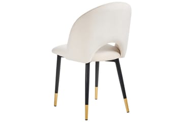 Set med 2 matstolar Magalia - Beige, svart, guld - Möbler - Matplats - Matstol & köksstol