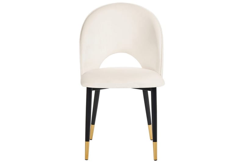 Set med 2 matstolar Magalia - Beige, svart, guld - Möbler - Matplats - Matstol & köksstol