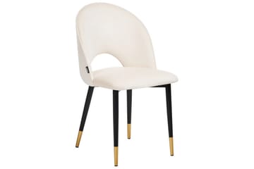 Set med 2 matstolar Magalia - Beige, svart, guld - Möbler - Matplats - Matstol & köksstol