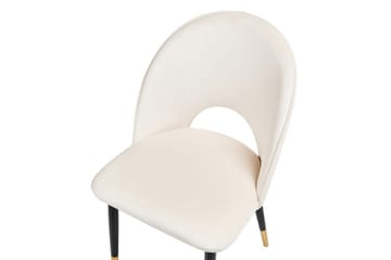Set med 2 matstolar Magalia - Beige, svart, guld - Möbler - Matplats - Matstol & köksstol