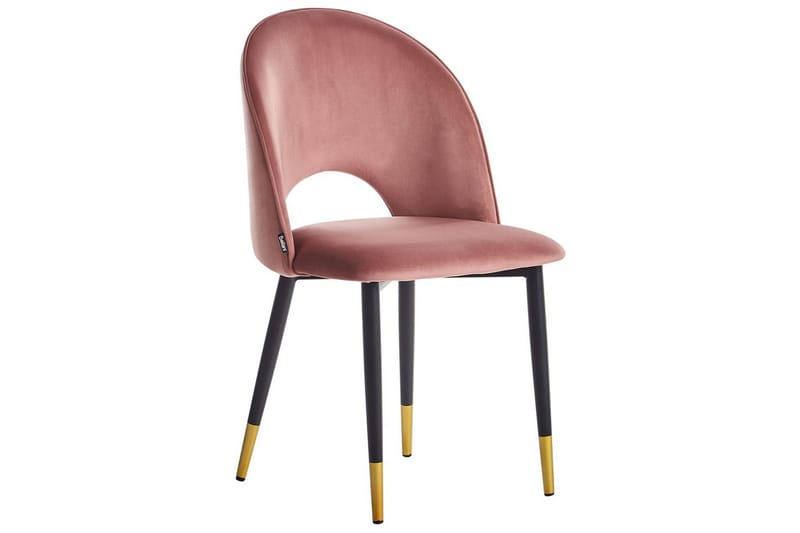 Set med 2 matstolar Magalia - Rosa, svart, guld - Möbler - Matplats - Matstol & köksstol