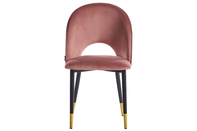 Set med 2 matstolar Magalia - Rosa, svart, guld - Möbler - Matplats - Matstol & köksstol