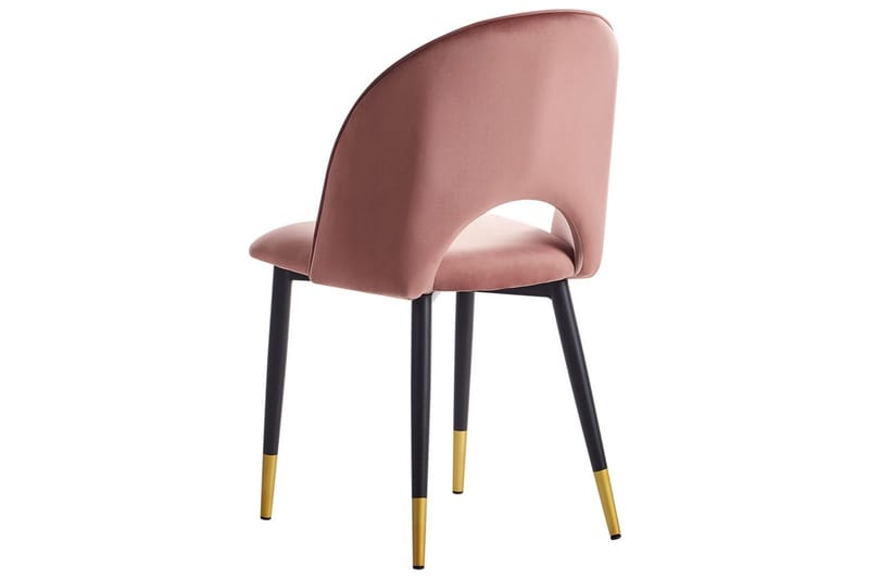 Set med 2 matstolar Magalia - Rosa, svart, guld - Möbler - Matplats - Matstol & köksstol