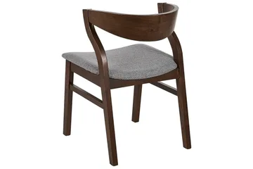 Set med 2 matstolar Maroa - Grå, mörkt trä - Möbler - Matplats - Matstol & köksstol