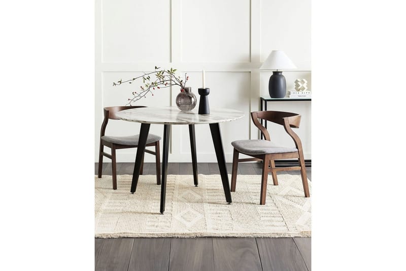 Set med 2 matstolar Maroa - Grå, mörkt trä - Möbler - Matplats - Matstol & köksstol