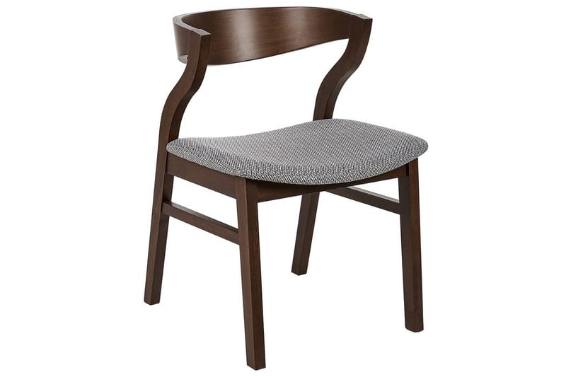 Set med 2 matstolar Maroa - Grå, mörkt trä - Möbler - Matplats - Matstol & köksstol