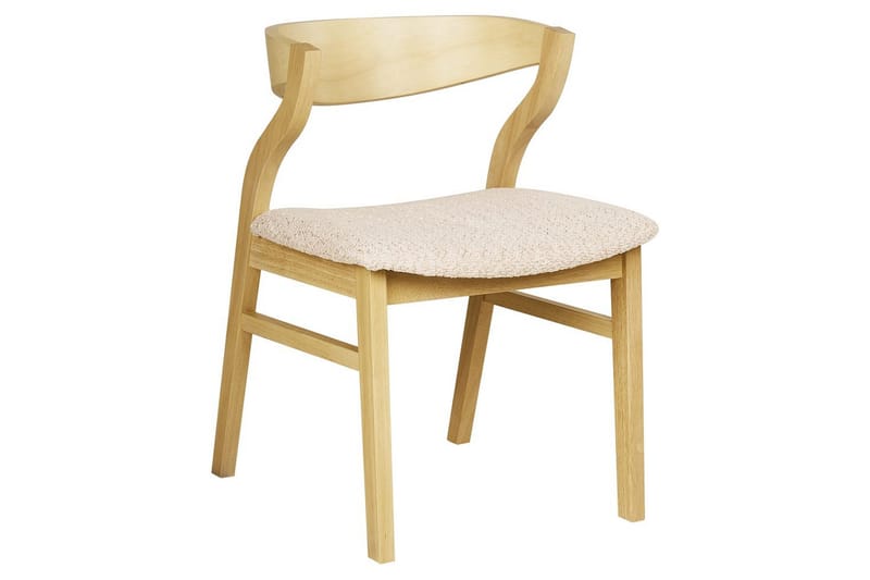 Set med 2 matstolar Maroa - Ljus trä, Ljusbeige - Möbler - Matplats - Matstol & köksstol