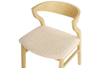 Set med 2 matstolar Maroa - Ljus trä, Ljusbeige - Möbler - Matplats - Matstol & köksstol