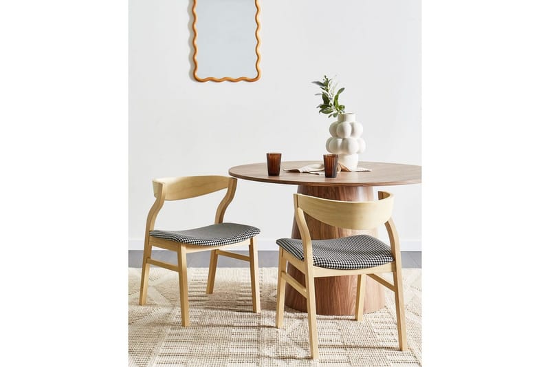 Set med 2 matstolar Maroa - Ljus trä, svart, vit - Möbler - Matplats - Matstol & köksstol