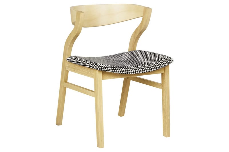 Set med 2 matstolar Maroa - Ljus trä, svart, vit - Möbler - Matplats - Matstol & köksstol