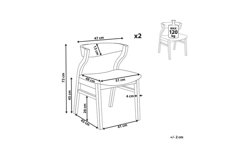 Set med 2 matstolar Maroa - Ljus trä, svart, vit - Möbler - Matplats - Matstol & köksstol