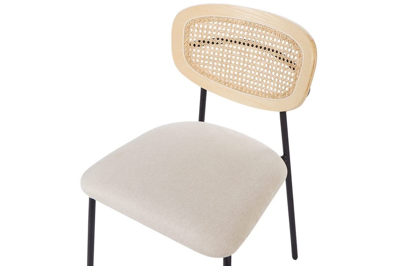 Set med 2 matstolar Mayetta - Natur, Beige, Svart - Möbler - Matplats - Matstol & köksstol