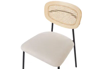 Set med 2 matstolar Mayetta - Natur, Beige, Svart - Möbler - Matplats - Matstol & köksstol