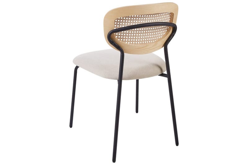 Set med 2 matstolar Mayetta - Natur, Beige, Svart - Möbler - Matplats - Matstol & köksstol