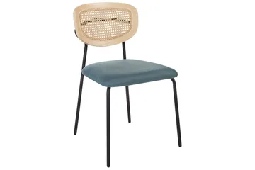 Set med 2 matstolar Mayetta - Natur, blå, svart - Möbler - Matplats - Matstol & köksstol