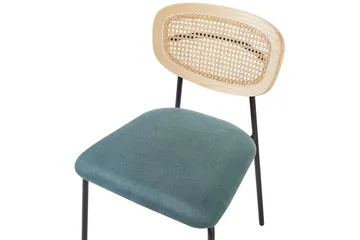 Set med 2 matstolar Mayetta - Natur, blå, svart - Möbler - Matplats - Matstol & köksstol