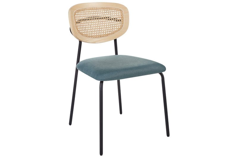 Set med 2 matstolar Mayetta - Natur, blå, svart - Möbler - Matplats - Matstol & köksstol
