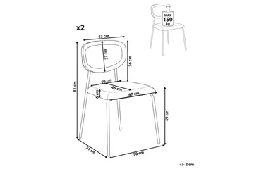 Set med 2 matstolar Mayetta - Natur, blå, svart - Möbler - Matplats - Matstol & köksstol