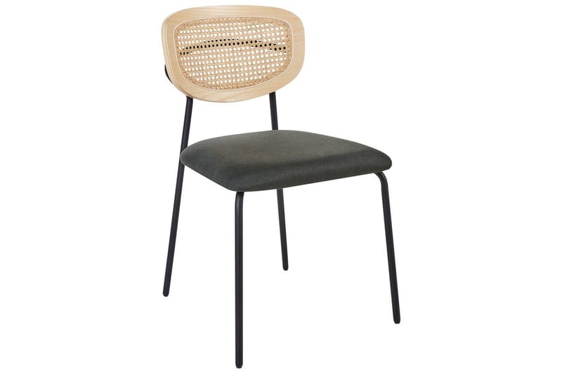 Set med 2 matstolar Mayetta - Natur, grön, svart - Möbler - Matplats - Matstol & köksstol