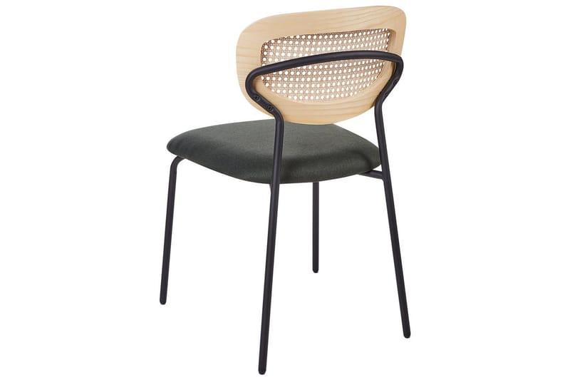 Set med 2 matstolar Mayetta - Natur, grön, svart - Möbler - Matplats - Matstol & köksstol