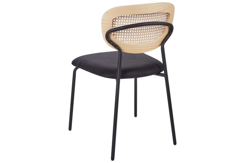 Set med 2 matstolar Mayetta - Natur, svart - Möbler - Matplats - Matstol & köksstol