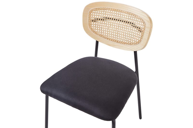 Set med 2 matstolar Mayetta - Natur, svart - Möbler - Matplats - Matstol & köksstol