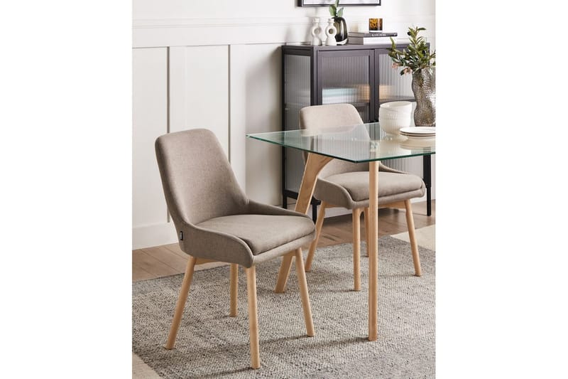 Set med 2 matstolar Melfort - Brunt, ljust trä - Möbler - Matplats - Matstol & köksstol