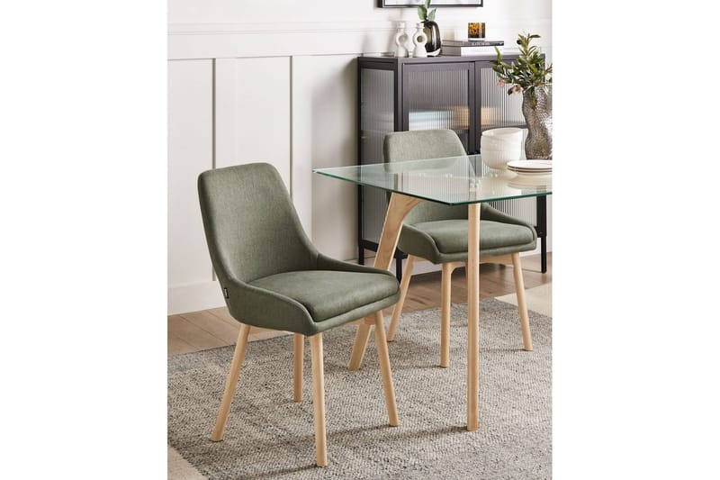 Set med 2 matstolar Melfort - Grönt, ljust trä - Möbler - Matplats - Matstol & köksstol