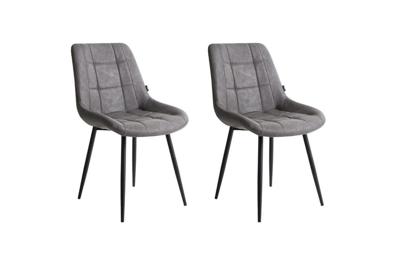 Set med 2 matstolar Melrose, Grå, svart