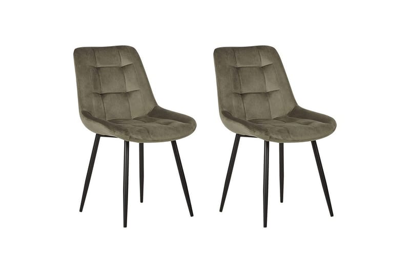 Set med 2 matstolar Melrose, Grön, Svart