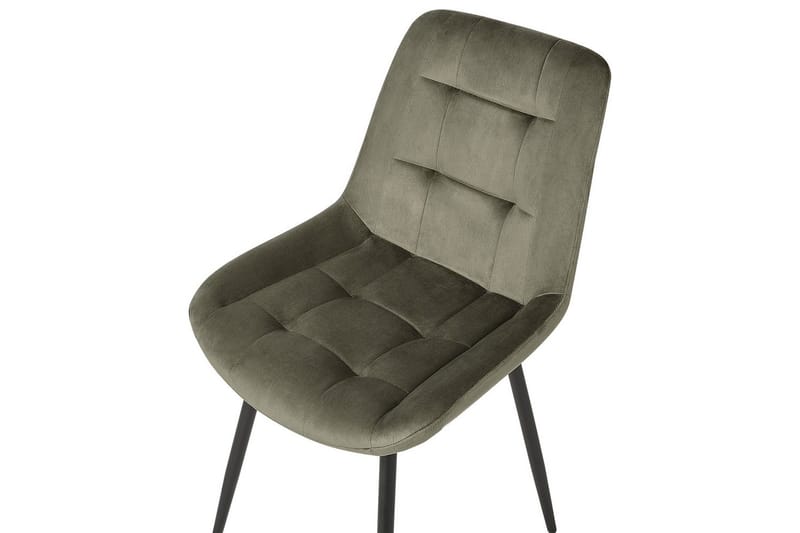Set med 2 matstolar Melrose - Grön, Svart - Möbler - Matplats - Matstol & köksstol