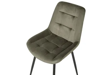 Set med 2 matstolar Melrose - Grön, Svart - Möbler - Matplats - Matstol & köksstol