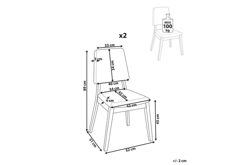 Set med 2 matstolar Merrill - Mörkt trä, grönt - Möbler - Matplats - Matstol & köksstol