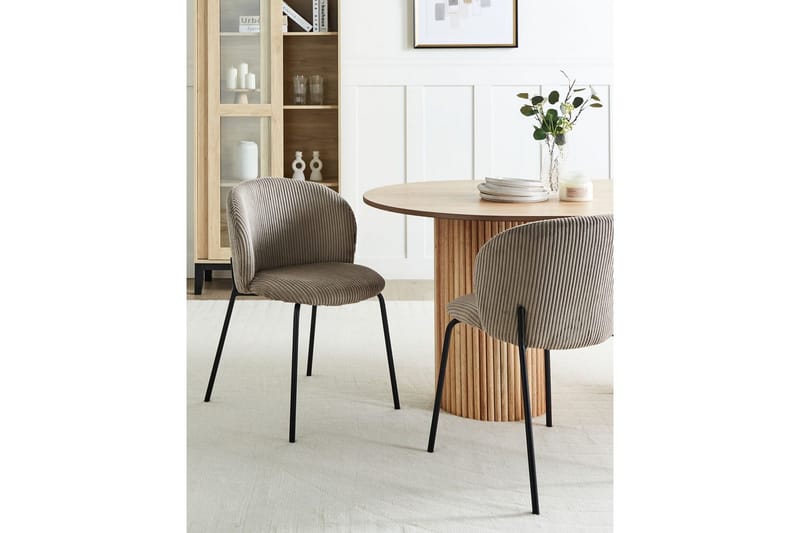 Set med 2 matstolar Miles - Beige, svart - Möbler - Matplats - Matstol & köksstol