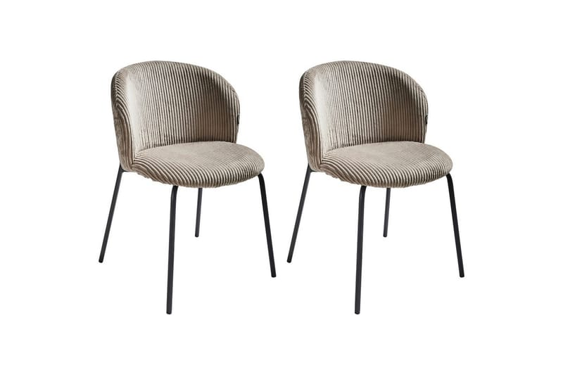 Set med 2 matstolar Miles - Beige, svart - Möbler - Matplats - Matstol & köksstol