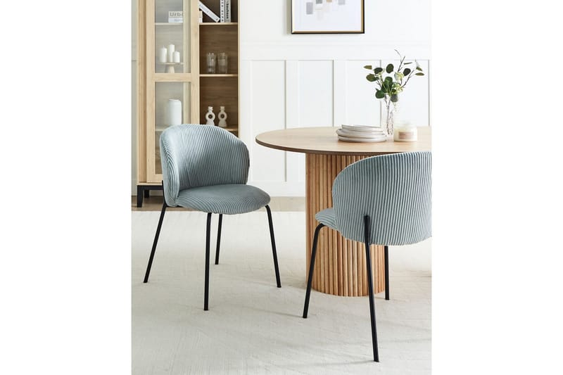 Set med 2 matstolar Miles - Blå, Svart - Möbler - Matplats - Matstol & köksstol
